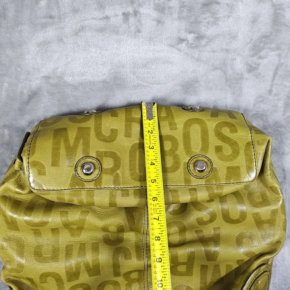 Marc by Marc Jacobs Hobo Bag Womens Large Green Leather Monogram Y2K Shoulder